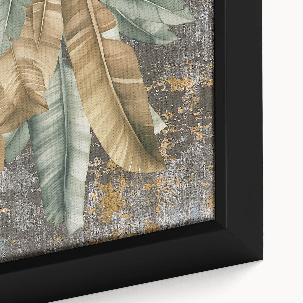 Close-up of a framed canvas showcasing an abstract strokes and lines design in vibrant colors, ideal for modern home decor, enhancing artistic ambiance.