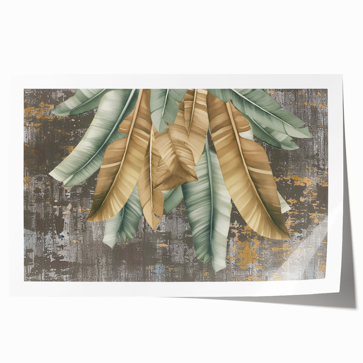 Abstract strokes and lines design in vibrant colors adorn this rolled wall art print, perfect for modern decor. Ideal for adding a splash of creativity to any interior space.