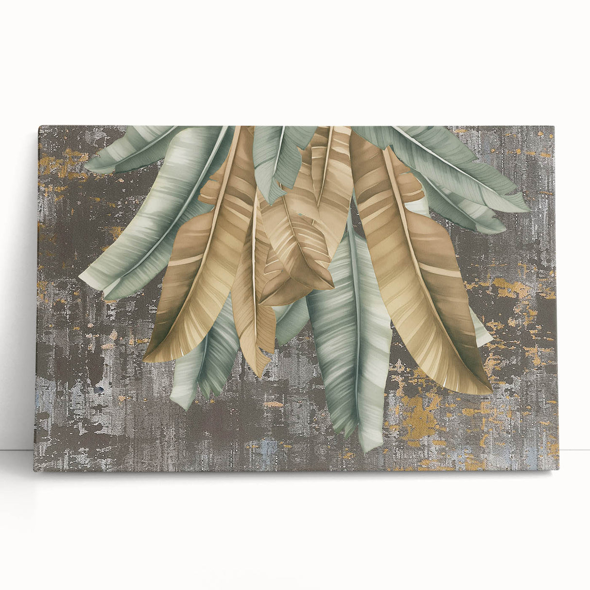 Abstract strokes and lines design in vibrant colors on stretched canvas wall art, creating a modern aesthetic perfect for contemporary home decor. This piece adds a dynamic touch to any room with its unique artistic flair and color palette.