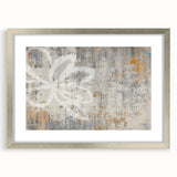 Abstract strokes and lines design wall art collection framed in a silver mat, showcasing a modern aesthetic perfect for contemporary home decor.