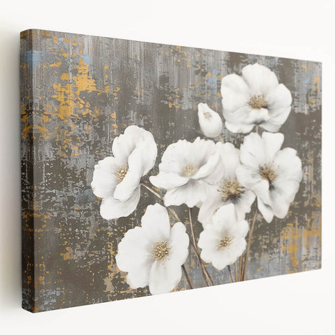 Abstract canvas wall art showcasing vibrant strokes and lines in a contemporary design. The piece features a blend of bold colors and fluid shapes, perfect for modern home decor. Ideal for adding a pop of creativity to living spaces, this stretched canvas artwork is displayed from a side view, highlighting its depth and texture.