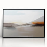 Framed abstract wall art featuring bold strokes and lines in a sleek black frame, showcasing a modern design perfect for contemporary decor. Ideal for enhancing living spaces or offices.