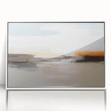 Framed abstract wall art featuring vibrant strokes and lines in a modern design, set against a white background, ideal for contemporary home decor.