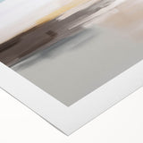 Abstract wall art featuring vibrant strokes and lines in shades of blue, orange, and yellow, designed for modern home decor, rolled canvas ready for framing.