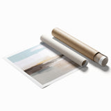 Abstract wall art print showcasing vibrant strokes and lines in shades of blue, pink, and gold. Perfect for modern decor, enhancing any living space with artistic flair.