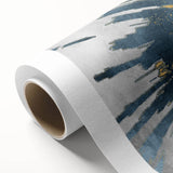 Abstract wall art featuring vibrant strokes and lines in a kaleidoscope of colors, presented on rolled canvas for easy display and shipping. Ideal for modern decor.