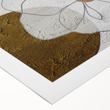 Abstract canvas wall art featuring vibrant strokes and lines in blue, orange, and yellow hues, ideal for modern home decor, enhancing artistic ambiance.