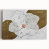 Abstract canvas wall art featuring vibrant strokes and lines in shades of blue, orange, and yellow, adding a modern touch to any interior decor.