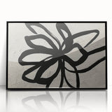 Framed acrylic wall art showcasing an abstract design of colorful strokes and lines, featuring a sleek black frame, perfect for modern home décor.