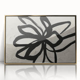 Framed wall art featuring an abstract design of colorful strokes and lines in gold and white, perfect for modern decor, enhancing any living space with elegance.
