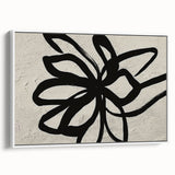 Framed wall art showcasing an abstract design with colorful strokes and lines on a white background, highlighting modern aesthetics in decor. Ideal for contemporary interior styling.