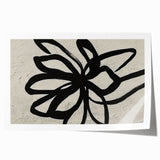 Abstract wall art print showcasing vibrant strokes and lines in shades of blue, orange, and yellow, perfect for modern home decor. Rolled for easy framing.