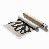 Abstract wall art print showcasing a vibrant design of colorful strokes and lines, perfect for modern decor. This rolled piece adds a dynamic touch to any space.