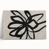 Abstract strokes and lines create a vibrant, modern wall art design on stretched canvas, ideal for contemporary decor in living spaces or offices.