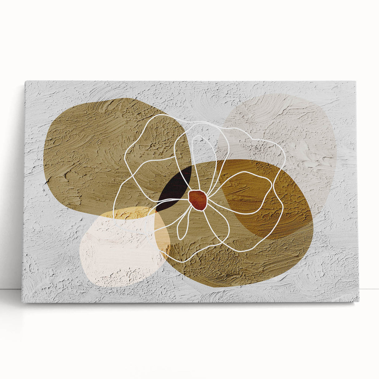 Abstract canvas art featuring bold strokes and lines in vibrant colors, ideal for modern home decor. This design adds a contemporary touch to any space.