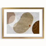 Abstract wall art featuring a gold-framed design with colorful strokes and lines, perfect for modern home decor, enhancing aesthetic appeal and creativity.