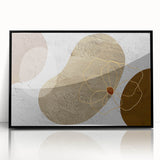 Framed acrylic wall art showcasing an abstract design of strokes and lines in black and white, perfect for modern home decor. Features a sleek black frame enhancing its contemporary aesthetic.