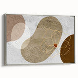 Framed canvas wall art showcasing an abstract design of strokes and lines in silver tones, ideal for modern home decor. Displays elegant textures and depth.
