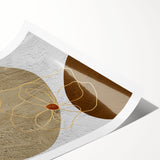 Abstract wall art print showcasing dynamic strokes and lines in a vibrant color palette, ideal for modern home decor. This rolled design adds a contemporary touch to any space.