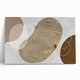 Abstract wall art design featuring vibrant strokes and lines in shades of blue, orange, and green on stretched canvas, perfect for modern home decor.