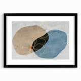 Abstract strokes and lines design in a black-framed wall art piece, showcasing intricate patterns and a modern aesthetic, perfect for contemporary home decor.