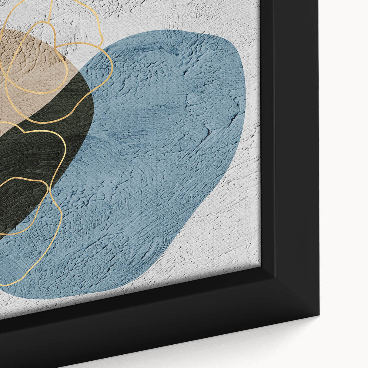 Framed canvas wall art showcasing an abstract design of colorful strokes and lines, highlighting a modern aesthetic perfect for contemporary decor.