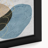 Framed canvas wall art showcasing an abstract design of colorful strokes and lines, highlighting a modern aesthetic perfect for contemporary decor.