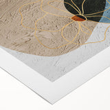 Abstract strokes and lines design on rolled canvas wall art, showcasing vibrant colors and dynamic patterns, perfect for modern home decor. The artwork is elegantly packaged in a protective cardboard tube.