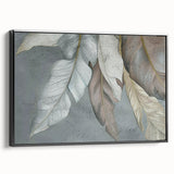 Framed canvas wall art showcasing an abstract design with bold black strokes and lines, adding a modern touch to home decor. Perfect for contemporary interiors.