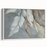 Framed canvas wall art featuring an abstract design of colorful strokes and lines, set against a white background, showcasing a modern artistic flair perfect for contemporary decor.