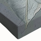 Close-up of a stretched canvas featuring an abstract design with colorful strokes and lines, ideal for modern home decor, showcasing vibrant hues and artistic detail.