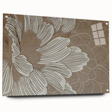 Abstract wall art design showcasing vibrant strokes and lines in a modern acrylic glass finish, highlighting a side view with visible mounting pins, perfect for contemporary decor.