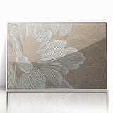 Framed abstract wall art featuring colorful strokes and lines in a modern design, set against a white background, perfect for contemporary home decor.