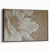 Framed canvas wall art showcasing an abstract design of colorful strokes and lines, set against a black background, perfect for modern home decor.