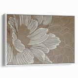 Framed canvas artwork showcasing an abstract design of colorful strokes and lines, presented in a sleek white frame, ideal for modern home decor.