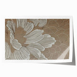 Abstract wall art print showcasing vibrant strokes and lines in warm colors, rolled and ready for display, perfect for modern home decor or art enthusiasts.