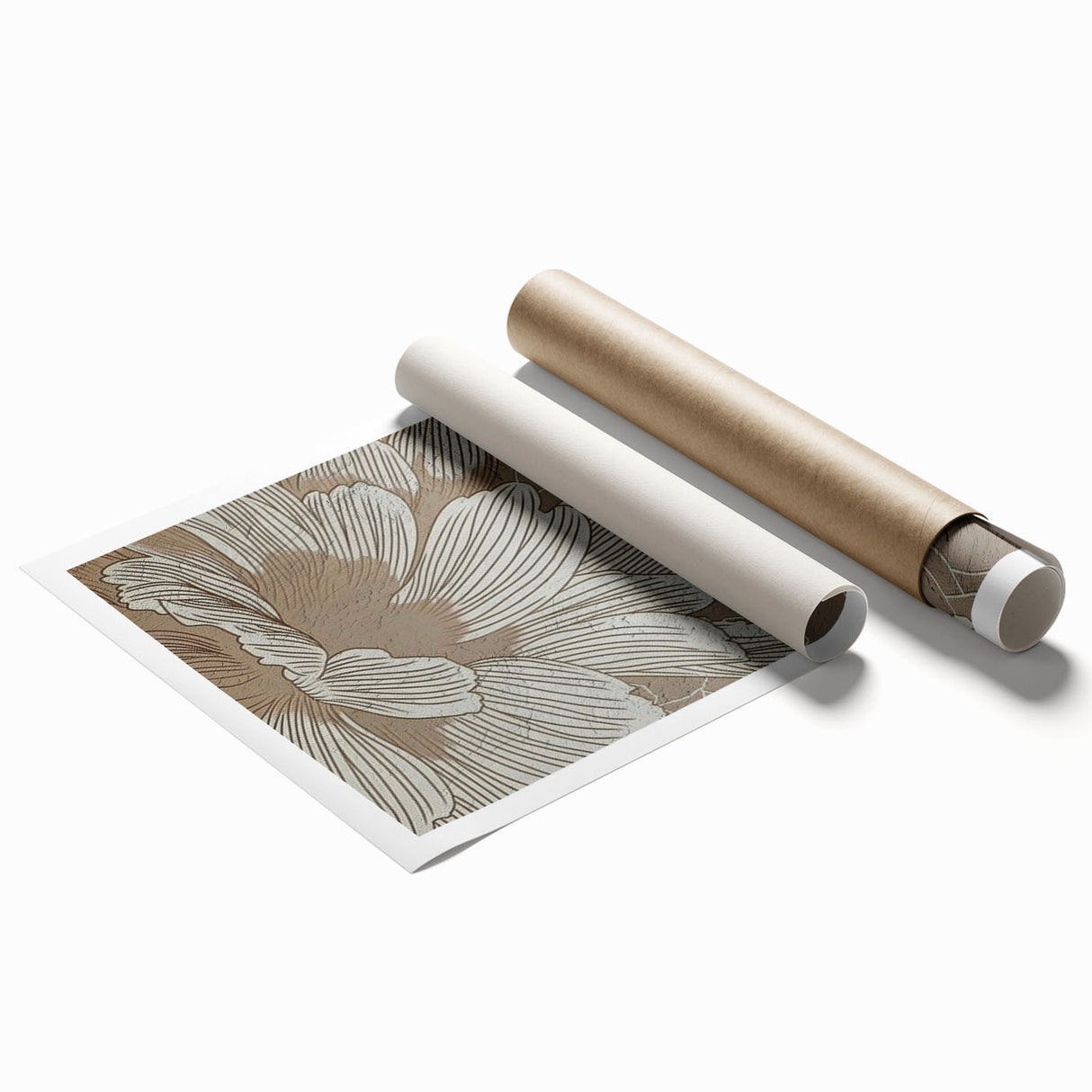 Abstract strokes and lines wall art print showcasing vibrant colors and dynamic patterns, perfect for modern home decor, rolled and ready for framing.