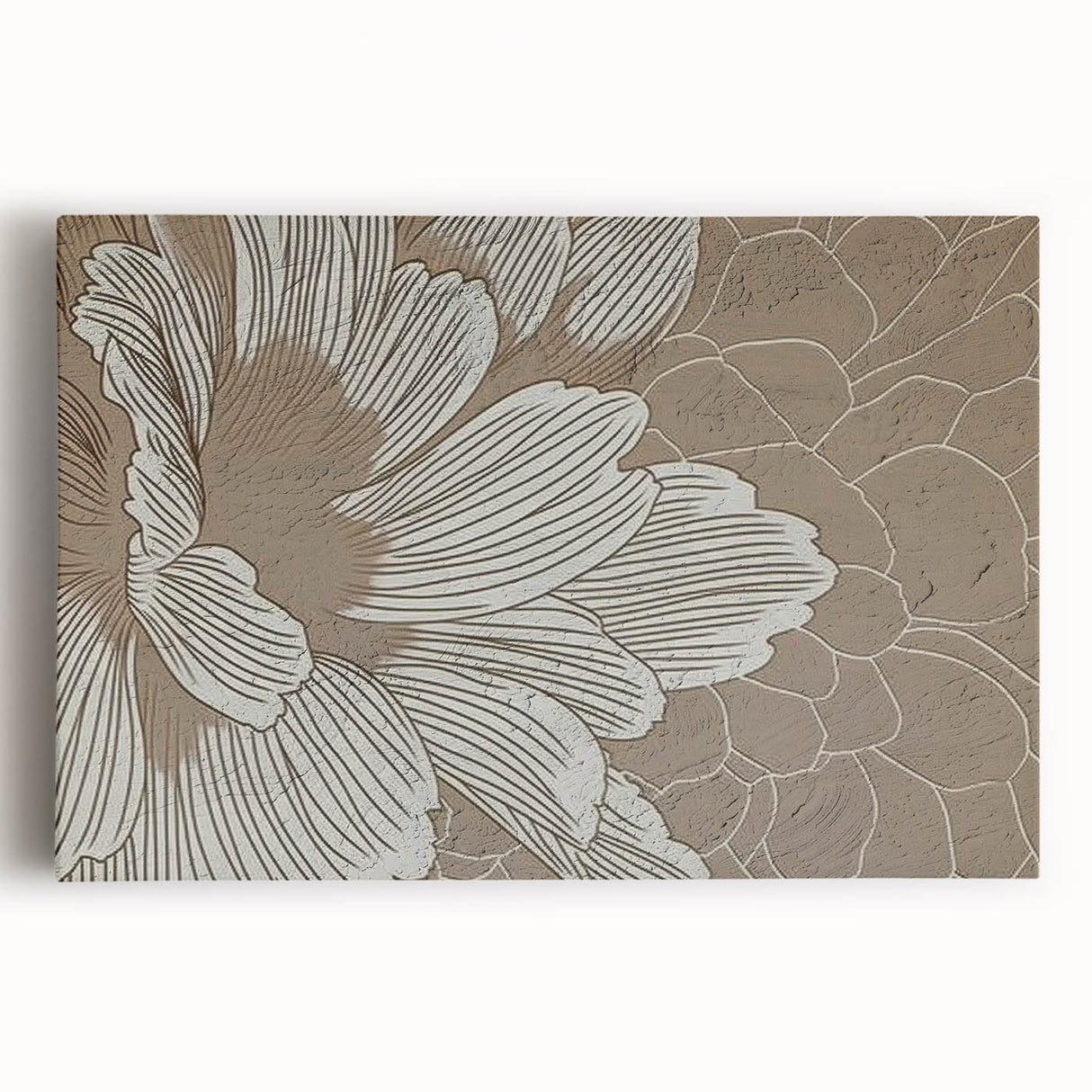 Abstract strokes and lines in vibrant colors create a modern wall art design on stretched canvas, perfect for contemporary home decor. Ideal for adding a pop of color.