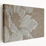 Stretched canvas wall art showcasing an abstract design of colorful strokes and lines, presented from a side view, perfect for modern home decor.