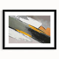 Abstract wall art featuring a collection of colorful strokes and lines, framed with a black mat, ideal for modern home decor and artistic interior design.