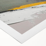 Abstract strokes and lines in vibrant colors create a modern wall art design on rolled canvas, perfect for contemporary interior decor. The artwork showcases a blend of dynamic shapes and textures, ideal for adding a pop of color to living spaces.