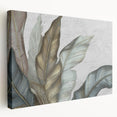 Abstract wall art canvas showcasing vibrant strokes and lines in a modern design, featuring a side view to highlight its textured surface and depth, perfect for contemporary decor.