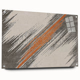 Abstract wall art featuring vibrant strokes and lines in a dynamic design, displayed in a sleek acrylic frame, emphasizing modern decor aesthetics.