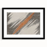 Abstract strokes and lines wall art design in a black frame with a mat, showcasing a modern aesthetic perfect for contemporary home decor. Ideal for elevating interior spaces.