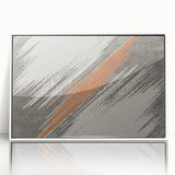 Framed abstract wall art showcasing vibrant strokes and lines in a modern design, featuring a sleek white frame that enhances contemporary decor styles. Perfect for adding a touch of elegance to living spaces.