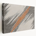 Abstract wall art featuring bold strokes and lines in vibrant colors, displayed on a stretched canvas highlighting its textured surface from a side view. Ideal for modern decor.