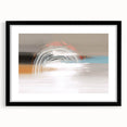 Abstract wall art featuring dynamic strokes and lines in a black frame with a mat, showcasing a modern design perfect for contemporary decor. Ideal for enhancing living spaces or offices, this piece adds a touch of elegance and creativity to any wall.