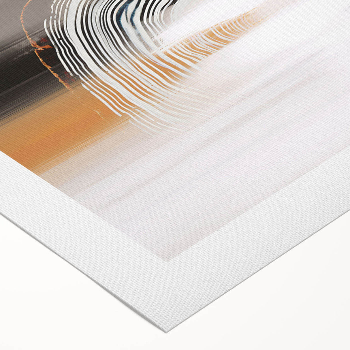 Vibrant abstract strokes and lines design on rolled canvas, showcasing a modern art aesthetic ideal for contemporary home decor, elegantly packaged in a protective cardboard tube.