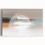 Colorful abstract strokes and lines design on a stretched canvas, showcasing vibrant hues and intricate details, perfect for modern home decor.