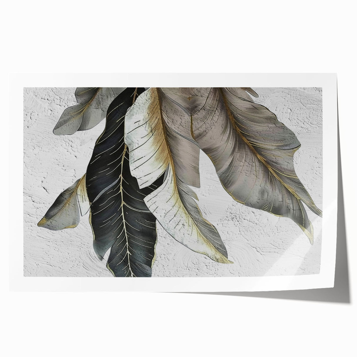 Abstract wall art featuring colorful strokes and lines in varying shades of blue, orange, and yellow, printed on high-quality canvas, ideal for modern home decor.